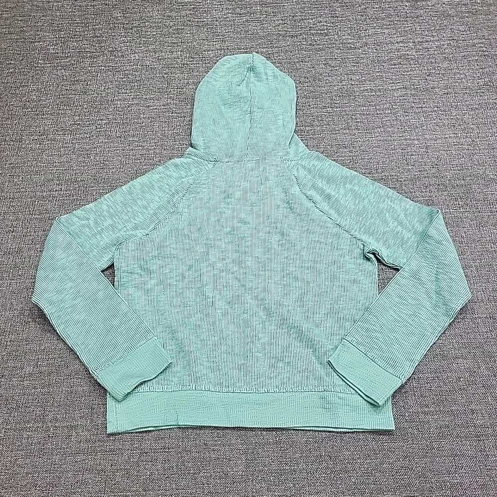 Kids Girls Long Sleeves Lightweight Pullover Hoodie Medium Size Ocean Green
